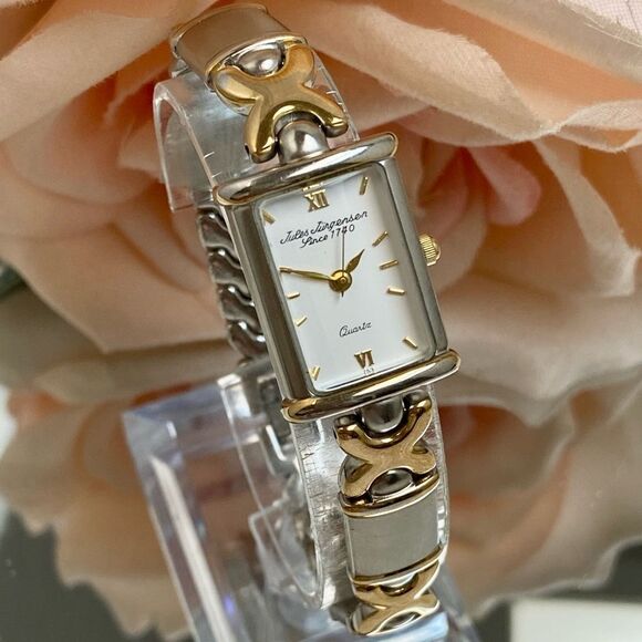 Vintage Jules Jurgenson Two-Tone Ladies Bracelet Watch - Picture 2 of 16